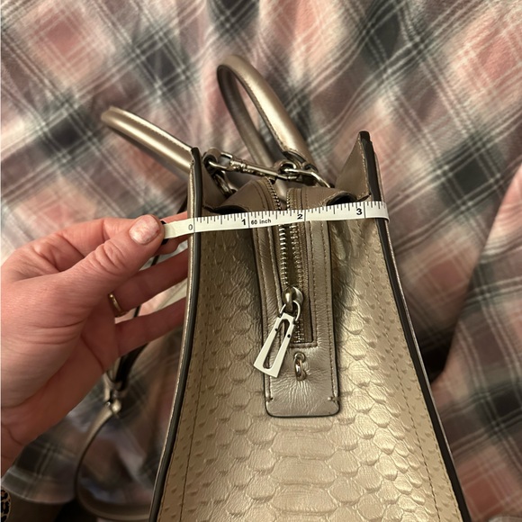 NWOT Coach Zoe Caryall in metallic snake. - Picture 12 of 14